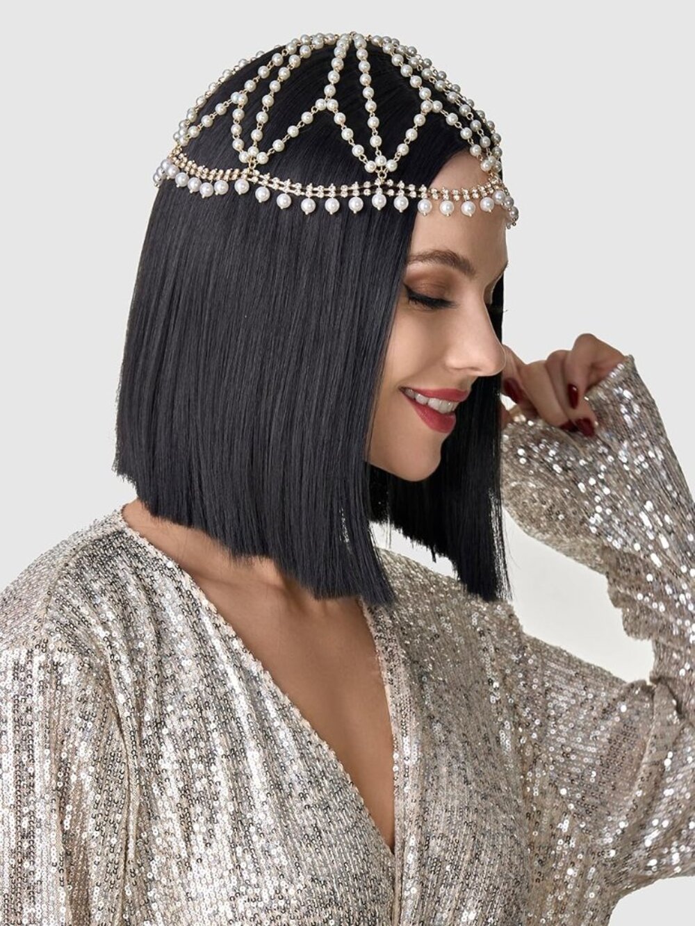 Rhinestone Head Chain Headpiece